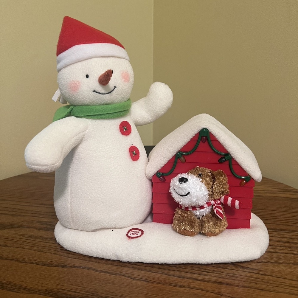 Hallmark Jingle Pals Deck The Halls Duo Plush Singing Snowman & Dog 2011